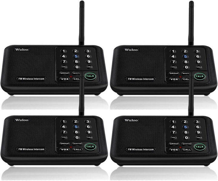 wuloo-intercoms-wireless-for-home-5280-feet-range-10-channel-3-code-wireless-intercom-system-for-home-house-business-office-room-to-room-intercom-home-communication-system-4-packs-black