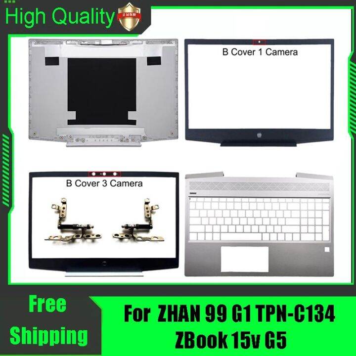 hp-zhan-99-g1-tpn-c134-zbook-15v-g5ฝาหลังแล็ปท็อปฝาหลังด้านบนปลอกหุ้มด้านบนฝาปิดโน้ตบุคที่พักเท้าด้านบนบานพับสีเงิน