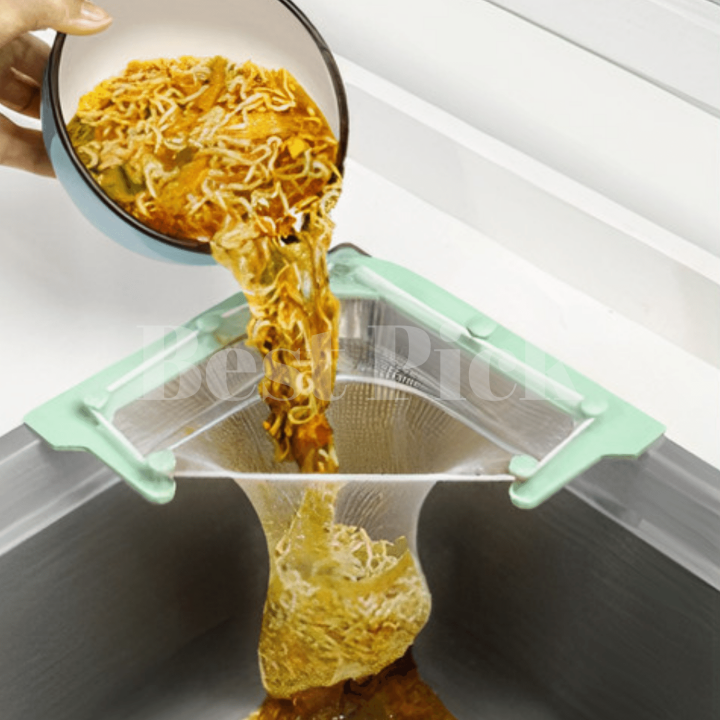 Kitchen Sink Triangular Filter Mesh Bag Disposable Drainer Sink