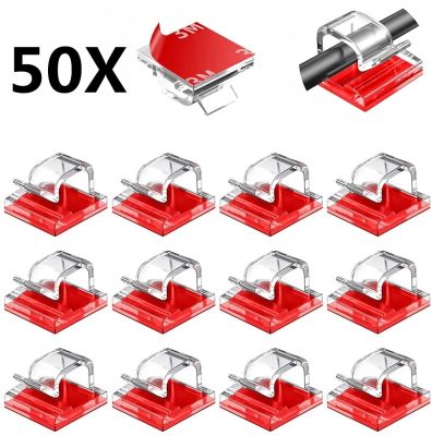 10/50PCS Cable Organizer Clips Desktop Wall USB Cable Management Wire Winder Manager Cable Cellphone Charging Data Line Winder