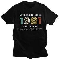 Supercool ผู้ชายตั้งแต่1981 T เสื้อเชิ้ตแขนสั้นผ้าฝ้าย