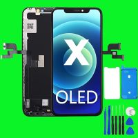 OLED Pantalla หน้าจอโอแอลอีดี Iphone X LCD XR 11ชิ้นส่วนจอสัมผัสแอลซีดีของเครื่องแปลงดิจิทัลสำหรับ Iphone XS Max LCD Replaceme
