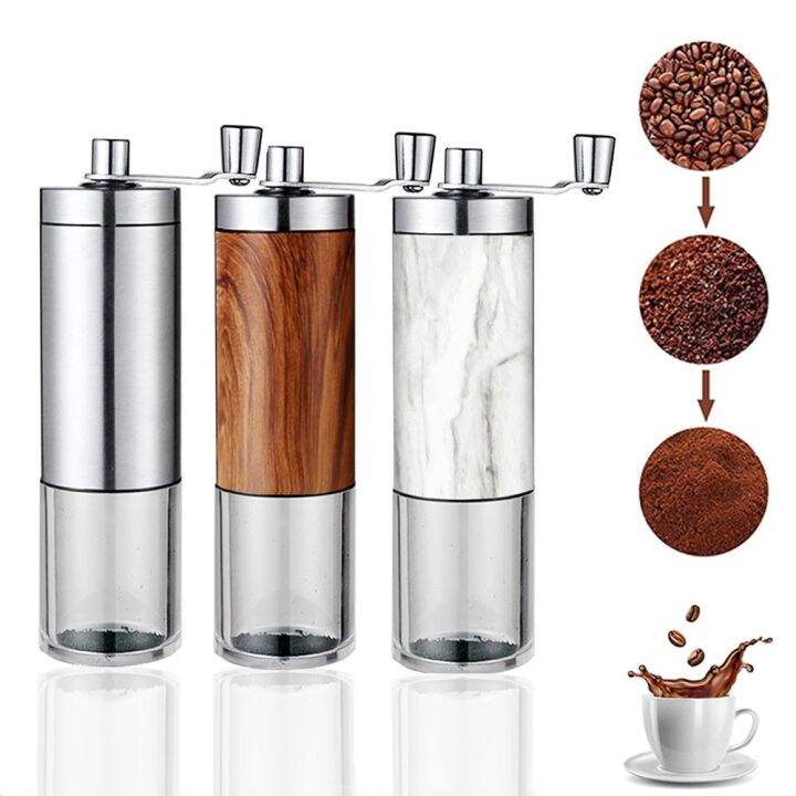 Manual Coffee Bean Hand Grinder Portable Wood Grain Coffee Beans