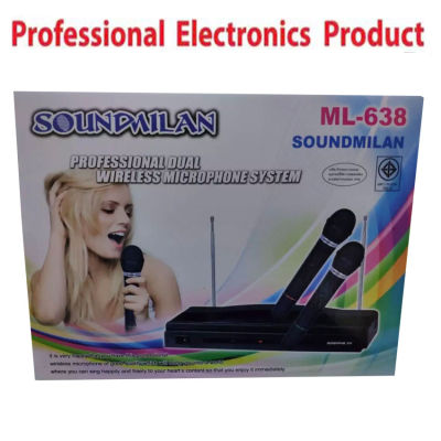 SOUNDMILAN ไมค์ลอยคู่ ไมค์โครโฟนไร้สาย wireless microphone รุ่นML-638
