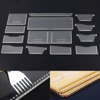 【YF】 13PCS/Set Wallet Pattern Template Set Short Clip Sewing Stencils