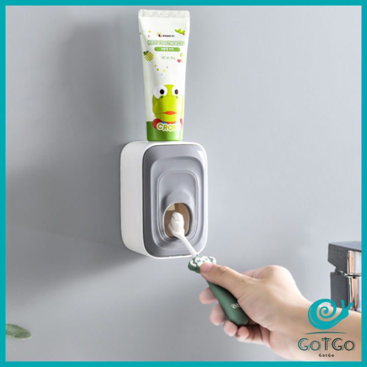 gotgo-ที่บีบยาสีฟัน-เครื่องบีบยาสีฟัน-ที่บีบยาสีฟันอัตโนมัต-เครื่องอัดรีดติดผนัง-ของใช้ในห้องน้ำ-toothpaste-squeezer