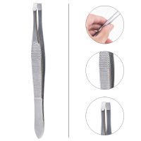 【cw】1PCS Eyebrow Hair Tweezers Professional Eyebrow Hair Removal Tweezer Flat Tip Tool Stainless Steel Convenient Small No Rusthot