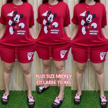 Disney Sweatpants Women 2X Plus Black Red Mickey Minnie Mouse Loungewear  XXL 2XL 