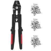 Wire Rope Crimping Tool Wire Rope Swager Crimpers Fishing Plier with Crimp Sleeves Kit