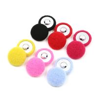 【cw】 10PCS Hairy Fabric Covered Round Buttons DIY Clothing Overcoat Accessories Shank Fabric Buttons Garment Decor Sewing Notions ！