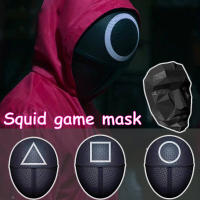หน้ากาก Squid เกม Halloween Costume Squid Game Mask Cosplay Helmet Masks Halloween Masquerade Party Costume Props Squidgame Toy
