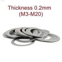 ✔ Thickness 0.2mm Stainless steel Flat Washer Ultra thin gasket High precision Adjusting gasket M3-M50 Thin shim SUS304