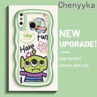 Chenyyka เคสสำหรับ Infinix Smart 4 X653 4C เคสอัจฉริยะแฟชั่นสีสันสดใสลายมนุษย์ต่างดาวสัตว์ประหลาดน่ารักขอบครีมคลื่น เคสมือถือกันกระแทกแบบใสนิ่ม เคสโปร่งใสลายกล้องถ่ายรูปที่เรียบฝาครอบป้องกันซิลิโคน