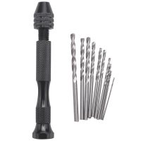 Mini mini Aluminum Hand Drill With Keyless Chuck +10x Twist Drills Rotary Tools