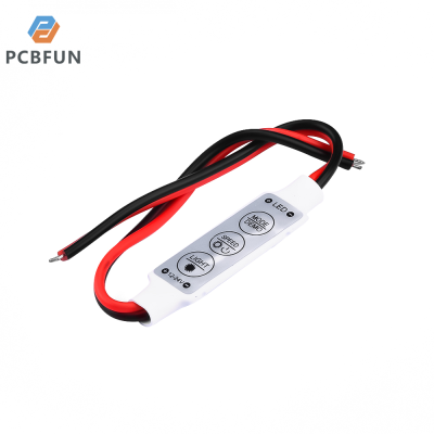 pcbfun รีโมทควบคุมแถบไฟ LED  Mini 12V พร้อมสวิตช์3528 5050