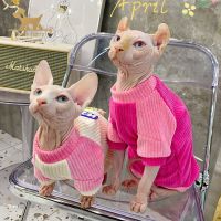 ZZOOI Sphynx Cat Clothes ，Cats Sweater  Breathable Adorable Cat Wear Shirt Clothes  Cats Pajamas For Sphinx Fairless Cat