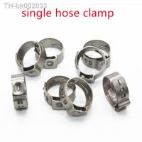 ▲✶♝ 10pcs/lot pipe clamp 6.5mm to 21mm Stainless Steel 304 Single Ear Hose Clamps Single 24 kinds size