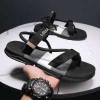 Flip-Flops Mens Casual Shoes Slippers With Athletic Trend Elastic Toe Ring Sandals Sneakers Shoes Men Thong Rope Beach Plus Size House Slippers