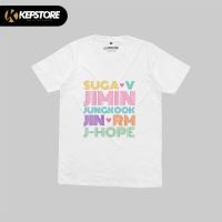 【New】เสื้อยืดผ้าฝ้ายCOTTON เสื้อยืด พิมพ์ลาย Kpop Member Name BTS Combed 30s Screen DTF สําหรับผู้ชายS-5XL