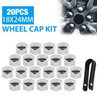 [HOT AIXUSACJWII 526] 20Pcs รถล้อ Nut Caps Auto Hub สกรูฝาครอบ Bolt Rims ตกแต่งภายนอกสำหรับ Tesla รุ่น3รุ่น S รุ่น Y 2017 2020