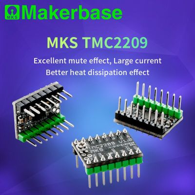 Makerbase MKS TMC2209 2209 Stepper Motor Driver StepStick 3d ชิ้นส่วนเครื่องพิมพ์2.5A UART Ultra เงียบสำหรับ SGen_L Gen_L Robin Nano