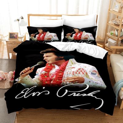 Elvis Presley Rock Singer 3D Bedding Set Soft Duvet Cover Quilt Cover Polyester Single Double Twin Queen King Room Decor