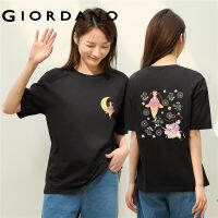 GIORDANO Women Lu Ming Shan Series T-Shirts Cotton Art Print Summer Tshirts Crewneck Short Sleeve Fashion Casual Tee 99393023