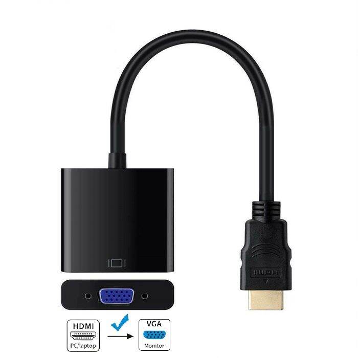 { Malaysia Stock } 1080P HDMI to VGA Adapter Video Converter Cable