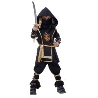 Ninja Costume Kids Martial Arts Cosplay Halloween Fancy Dress Boy Party Decorations Supplies Uniforms