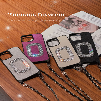 ถนนวัฒนธรรมแฟชั่นเคสโทรศัพท์มือถือสายพาดลำตัวเรียบง่ายหรูหราไฮเอนด์สัมผัสเหมาะสำหรับโทรศัพท์มือถือ Apple รุ่น14 13 12 11 Pro Max