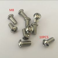 10pcs Stainless steel round head hex socket screws M8*10/12/14/16/18/20/25-80 mm Round head bolts mushroom head bolt Nails Screws  Fasteners