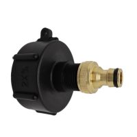 1PC Thread Plastic IBC Tank Tap 1000L IBC Ton Brass Valve Adapter Nozzle 3/4 To 1/2 Garden Hose Connector Water Hose Pipe