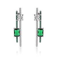 Luxury Emerald Gemstone Earrings for Women New 925 Sterling Silver Green Stone Earring Fine Jewelry Christmas Gift Unique Design