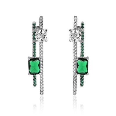 Luxury Emerald Gemstone Earrings for Women New 925 Sterling Silver Green Stone Earring Fine Jewelry Christmas Gift Unique Design