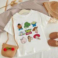 ✼ พร้อมส่ง เสื้อยืดแขนสั้นลําลอง พิมพ์ลาย Toy Story สไตล์คาวบอย สําหรับเด็กผู้ชาย และเด็กผู้หญิง