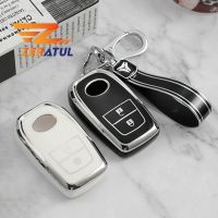 【cw】 2 Buttons TPU Car Key Case Cover Key Shell Fob Holder Keychain for Toyota Hilux Innova Rav4 Fortuner Yaris 2021 Accessories 【hot】