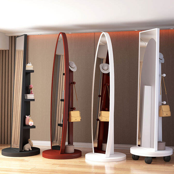 Dressing Mirror Household Minimalist Floor Rotating FullLength Mirror Nordic FullLength Mirror
