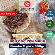 Combo 2 goi thanh gạo lứt ngũ cốc yến mạch 2x500gr ăn kiêng lành mạnh