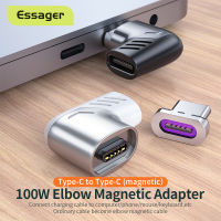 Essager 100วัตต์ USB Type C อะแดปเตอร์แม่เหล็กสำหรับ Mackbook Pro หัวเว่ย USB-C แปลงประเภท-C ชายกับ USB C หญิงแม่เหล็กเชื่อมต่อ