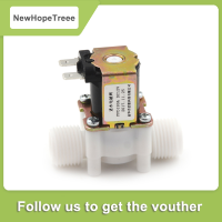 NewHopeTreee 1/2 "N/C Electric Solenoid Valve 12V Magnetic Water Air ปกติปิด