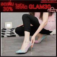 โค้ด GLAM30 ลด 30% ซุปเปอร์ปั๊มส้นสูงผู้หญิงไนท์คลับของผู้หญิงรองเท้า