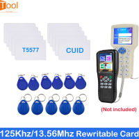 10ชิ้นเครื่องเขียนอ่านการ์ด T5577 RFID 125KHz 13.56MHz UID Copy โปรแกรมเมอร์ NFC Rewritable Cards