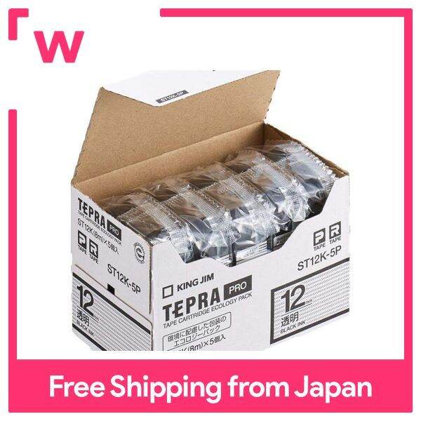 King Jim Tape Cartridge Tepra PRO 12mm 5 Pieces ST12K5P Transparent Lazada PH