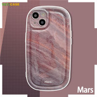 Marbling พื้นผิวของ Mars ฝาครอบเลนส์สำหรับ Apple iPhone 14 13 12 11 X XS Pro Max Plus XR Soft ซิลิโคน Anti-Drop ป้องกันปกหลังโทรศัพท์มือถือกรณี Taupe