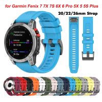 ✽▬ New 26 20 22mm QuickFit Bracelet for Garmin Fenix 7 7X 7S Watch Soft Silicone strap for Fenix 6 Pro 6X 6S 5X 5 5S 935 945 correa