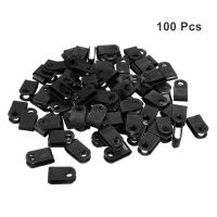 【YY】Uxcell 100pcs 6.48.413.23.3mm Dia. U-TypeR-Type Nylon Cable Clamp Black White Organizer Electrical Wires Holder Cord Clips