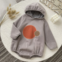 2021 Winter New Baby Girl Hooded Bodysuit Plus Velvet Clothes Newborn Outfits Toddler Boys Long Sleeve Jumpsuits Infant Onesie