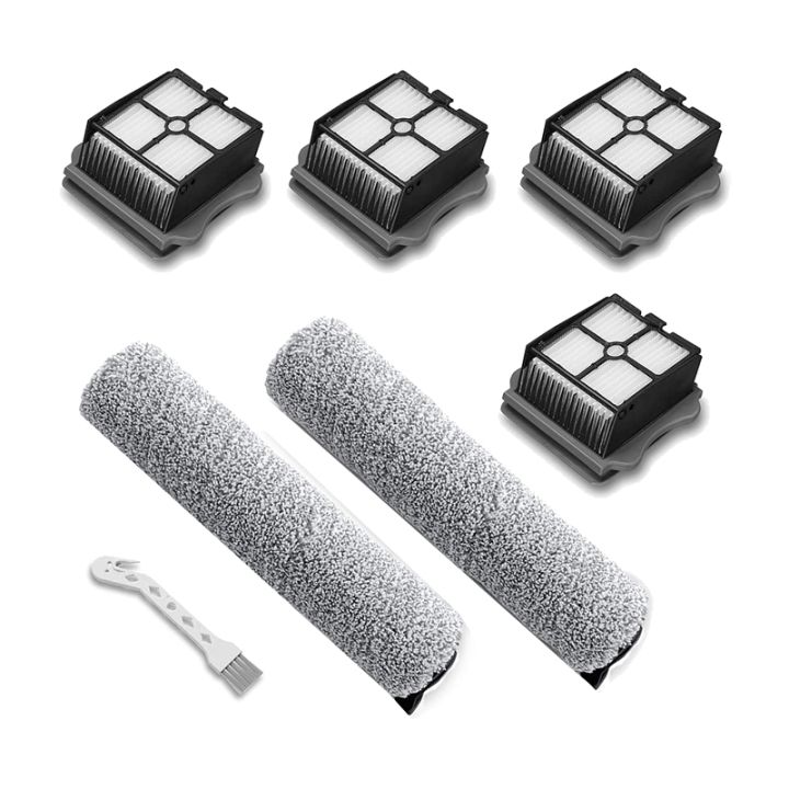 replacement-parts-for-tineco-ifloor-3-floor-one-s3-cordless-vacuum-cleaner-2-pack-brush-rollers-4-pack-vacuum-filters