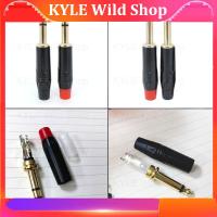 KYLE Wild Shop 2/3 Pole Audio Mono Stereo Jack 6.35mm 6.5mm male Connector Gold-Plated 1/4 Inch Plug Microphone Cable