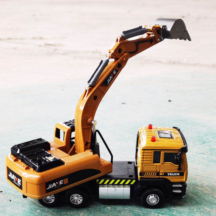 jiaye-1-50-alloy-engineering-vehicle-wheel-transport-excavator-alloy-warrior-sound-and-light-toy-car-model